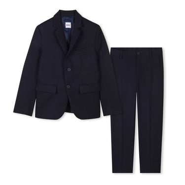 BOSS traje para niño y adolescente azul marino
